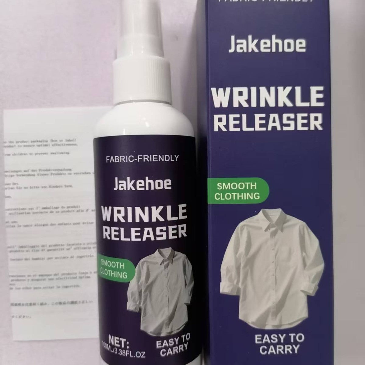 Clothing Wrinkle Removal Spray No Ironing Multi-Fabric